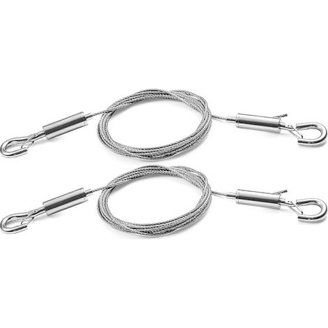 Set mit 2 verstellbaren Bilderaufhängedrähten – Robustes 1 m x 1,5 mm Edelstahl-Set für Spiegel, Lampen, Schilder und mehr – Sy-AquaForge (1/5)