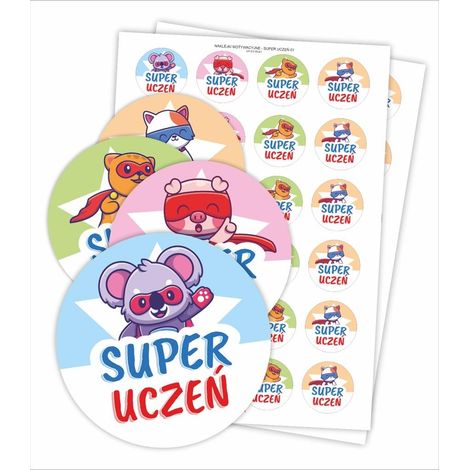 Adesivi motivazionali - Super studente 48 pezzi