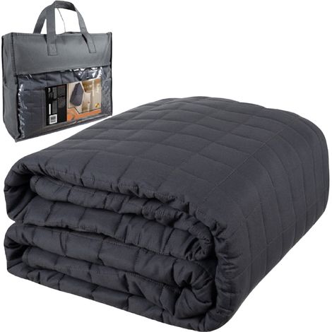 Gewichtsdecke 200 x 220 cm, 10 kg, Grau, doppelseitig