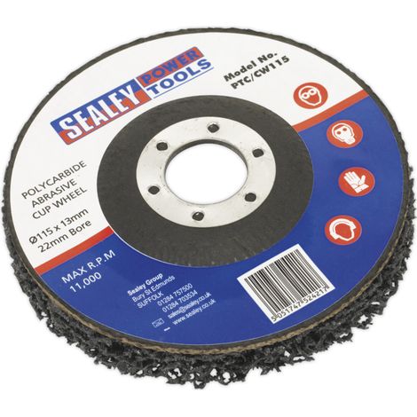 Sealey Polycarbide Cup Wheel 115 x 13 x 22mm PTC/CW115