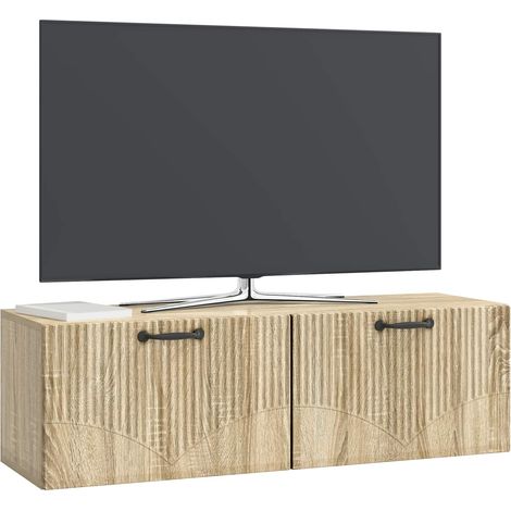 Maison Exclusive - Wandmontierter TV-Schrank Sonoma-Eiche 98 x 31