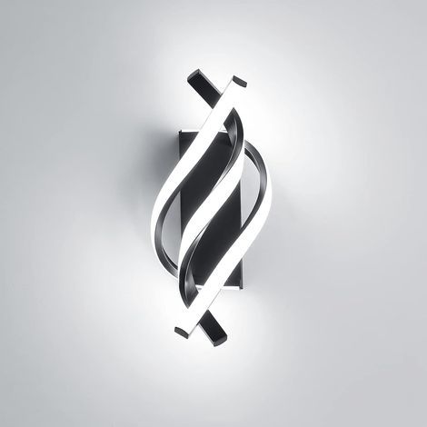 Applique Murale Interieur, Lampe LED Murale Moderne 20W Design Incurvée, Appliques 3000K Lumière Blanche Chaude, pour Chambre à Coucher, Salon (1/5)