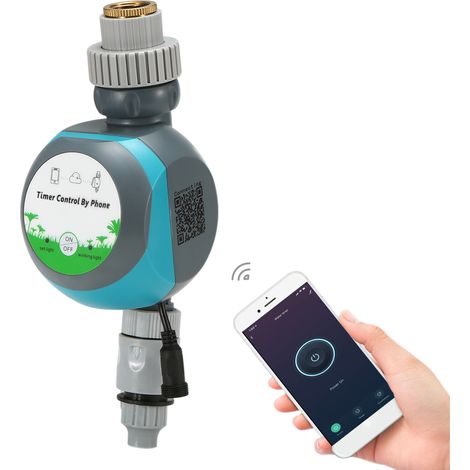 Programmateur d'arrosage automatique WiFi intelligent sans fil pour jardin extérieur, commande à distance smartphone, électronique programmable étanche massif (1/4)
