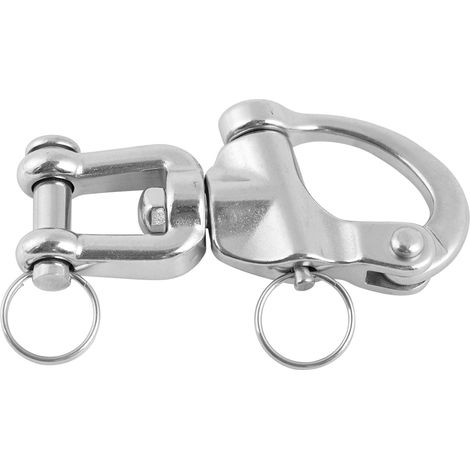 Mousqueton Rapide à Œil Pivotant pour Bateau en Acier Inoxydable - Accastillage Voile (16x87mm) (1/5)