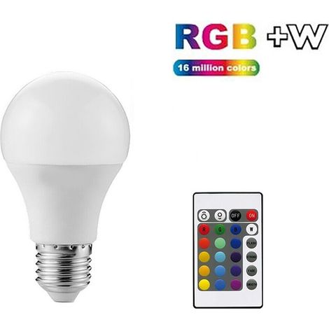 LAMPADINA LED E27 9W RGB LAMPADA DIMMERABILE CON TELECOMANDO 16 COLORI