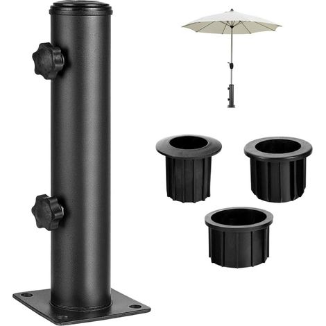 Support de parasol d'extérieur en fer : ensemble de base de support de parasol pour patio (1/5)