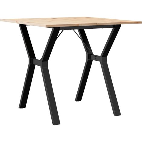 Maison Exclusive - Tavolo da Pranzo Telaio a Y 90x90x75 cm Legno Pino e Acciaio