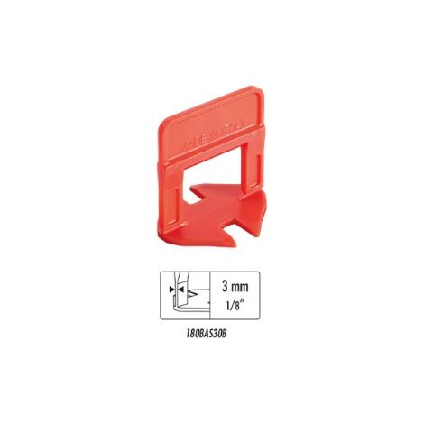 Raimondi BASE LIVELLANTE CON FERITOIA PER CUNEO H mm. 12  fuga mm. 3,0 - 250 pz.
