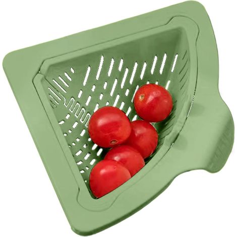 Égouttoir magnétique triangulaire ING avec panier-filtre et fonction rotative escamotable, égouttoir de cuisine multifonctionnel, design écologique (1/5)