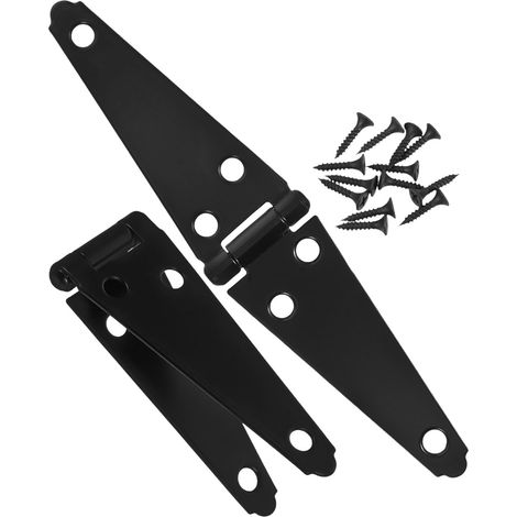 Galvanized Outdoor Fences Finish Hinges Wooden 100mm Black Doors Heavy