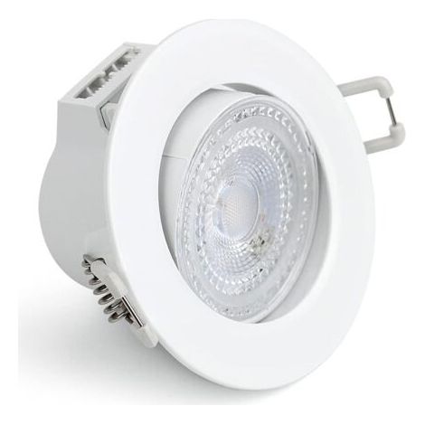 Lot de 1 Spot LED Encastrable Dimmable 5W LED Spot Encastré extra plat 360° orientable, 220-240V, IP20 Spot Encastrable LED 3000K Blanc froid pour chambre,salon,bureau,hôtel (1/5)