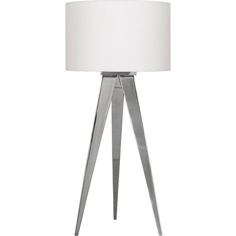 Lampe à Poser Design Trépied Élégante pour Salon ou Bureau, Douille E27 Max 60W - PANGIVO (1/4)