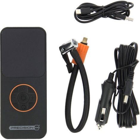 Kabelloser, wiederaufladbarer Mini-Kompressor - PRECISION STEEL - 10 bar - Auto- und Fahrradpumpe - USB-C (1/5)
