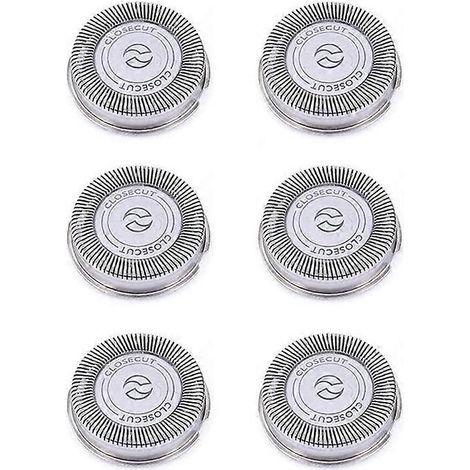 Lot de 6 têtes de rechange SH30 pour rasoirs séries 3000, 2000, 1000 et S738, avec lames tranchantes et durables. (1/5)