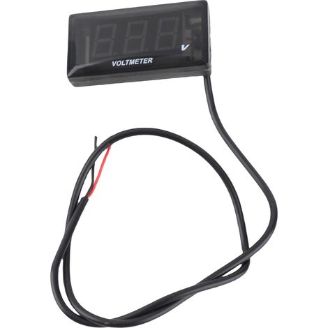 Motorcycle DC 10-150V Voltmètre numérique Affichage LED imperméable Testeur de tension Batterie Gauge de moniter avec support (1/5)