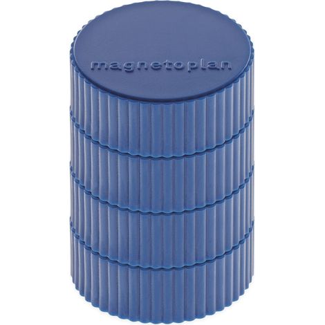 Magnetoplan Magnet Discofix Magnum auf Blisterkarte, 4 Stück, dunkelblau 4 Stk