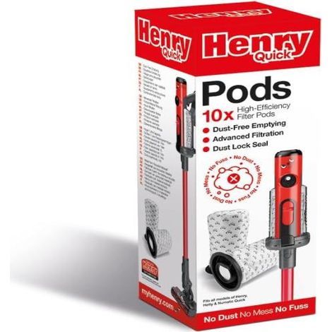 NUMATIC HENRY QUICK STICK VAC PODS - PACK 10