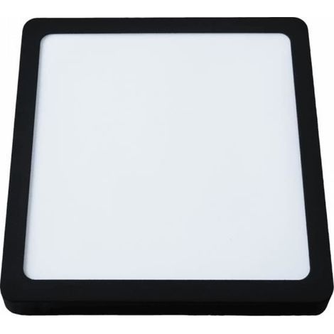 Spot plafond noir carré 20,8cm LED 18W 4000K Ecolight (1/2)
