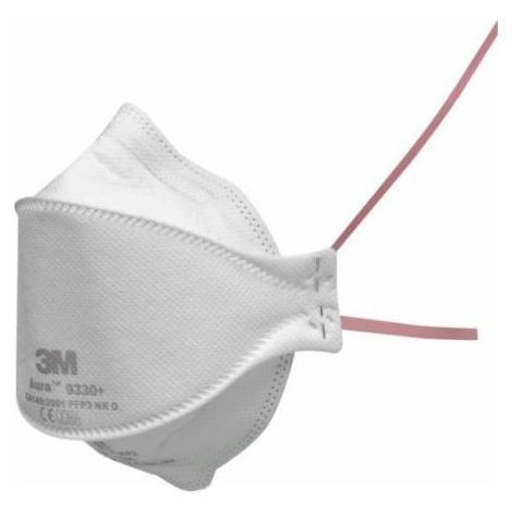 Masque respiratoire jetable 3M FFP3, sans soupape série Aura 9300+ ( Prix pour Boîte de 10 ) (1/2)