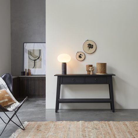 Console en pin massif 130 Thaki black (1/5)