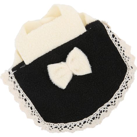 Ensemble cape pour hamster avec nœud papillon, vêtements en polaire douce pour petits animaux (noir, taille S) (1/5)