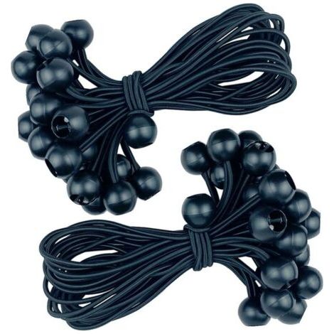 Alovez - 25 pièces, attaches de 15 cm, mini élastique pour tentes, bâches, sacs, trampolines et plus (1/5)