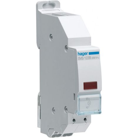 Disjoncteur LED rouge 230VAC QC passage de barre de - Hager (1/4)