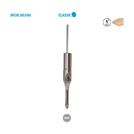 Mechas de bédane cuadrado Mortaisage Classic ø 6 x 6 ø Cola 15,9 Largo 135 Largo útil 45 mm