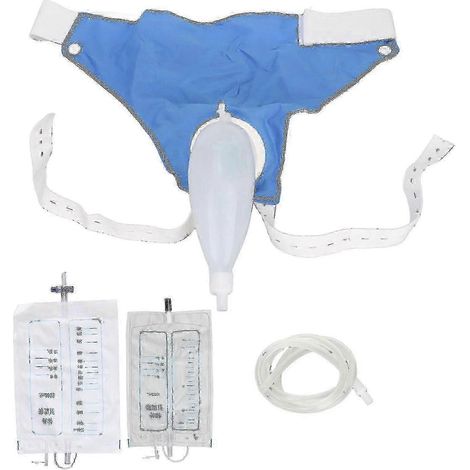 Poche à urine portable avec conduit pour cathéter 1000 ml 2000 ml pour hommes et personnes âgées, protection contre l'incontinence urinaire pour les patients alités (1/4)