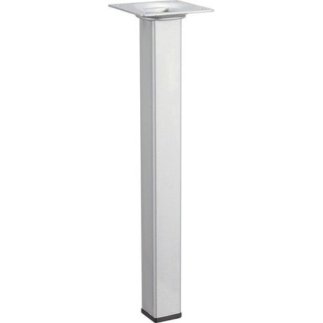 HETTICH Pied table basse carré HETTICH fixe, H.25 cm acier mat gris