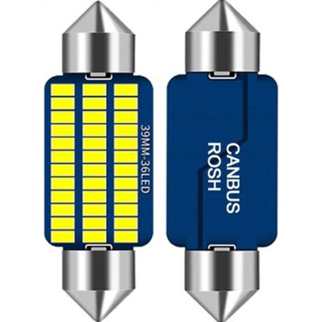 Ampoule LED de voiture 39 mm, ampoule blanche sans erreur de couleur, ampoule de voiture 12 V dôme carte coffre concierge lumière, 4 pièces