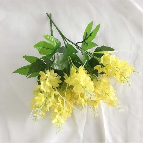 Décoration florale artificielle pour mariage et maison, jacinthe au toucher réalistejaune (1/5)