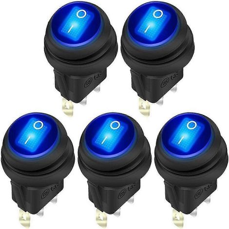 Panneau de commande à bascule lumineux LED pour camping-car, camion ou bateau, bouton d'alimentation électronique (1/5)