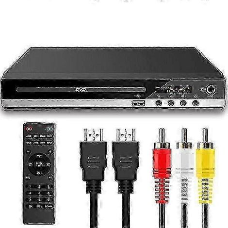 Lecteur CD/DVD stéréo domestique avec câbles HDMI et RCA, prend en charge la lecture audio multizone. (1/5)