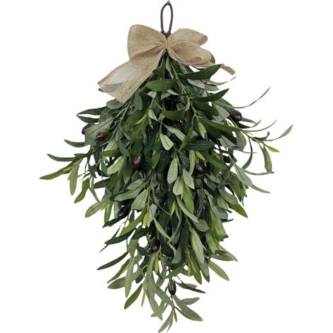 Guirlande Murale En Forme De Larme - Guirlande En Olive Artificielle - Décoration Pour Porte D'Entrée, Arche De Mariage Ou Mur - 60 cm - 1 Pièce (1/5)