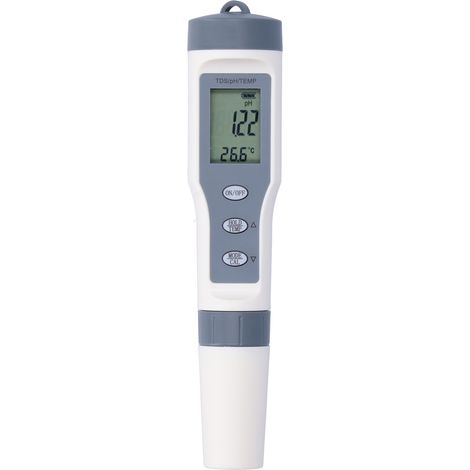 3-in-1-Wasserqualitätstester: pH-Wert, Leitfähigkeit und Temperatur – Präzises Messgerät (1/5)