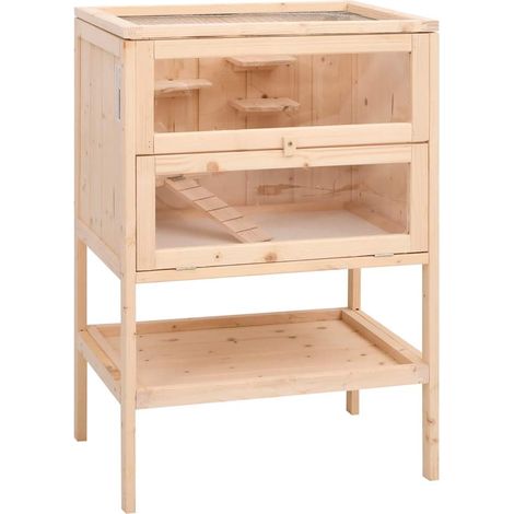 Hamsterkäfig 55 x 40 x 80 cm Massivholz Tanne