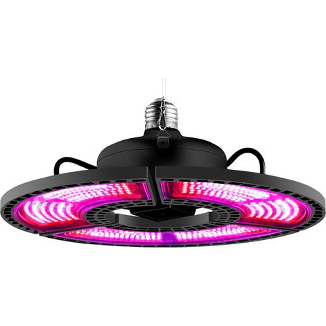 Lampe pour plantes réglable 3 feuilles pliables étanche serre semis floraison lumière croissance rechange (1/3)