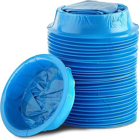 HOXILEELEO - Lot de 24 sacs à déjections canines bleus jetables pour enfants, sac à vomi de 1000 ml pour les nausées de grossesse, sacs à nausées portables