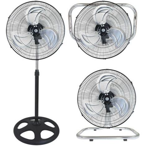 Ventilatore 3IN1 - Piantana Tavolo Parete - Cromato - 90W - 160cm - 70718