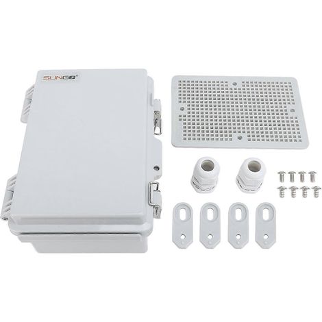 Elektrische Außenanschlussdose 125x175x90mm IP67 wasserdicht Edelstahlscharnier ABS-Kunststoff