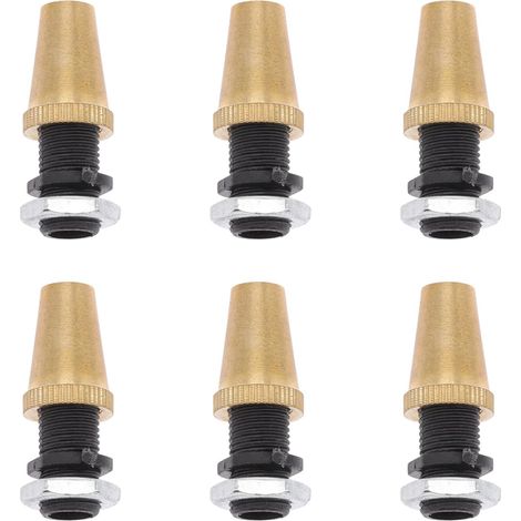 Clips Câble Cuivre M10 pour Suspension 6 Pièces  Serre-câbles à vis, maintien fil luminaire, finition dorée, pour projets éclairage DIY (1/5)