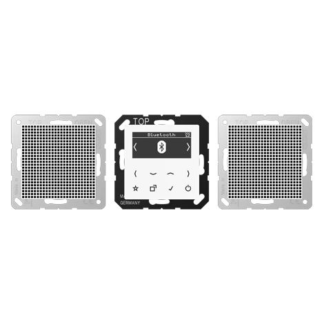 Jung Smart Radio DAB+ Bluetooth®, set stereo, serie A, bianco alpino DAB A2 BT WW