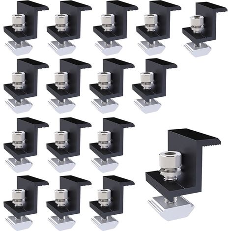 Support Solaire - Fixation Z Pour Panneau Photovoltaïque 30 mm - Pour Toit Plat Bateau Voiture Maison - Lot de 2 (1/5)