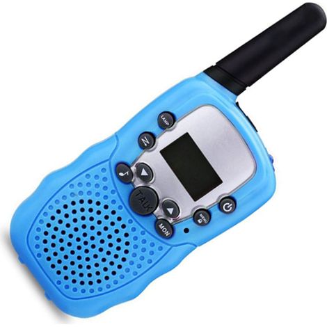 Lot de 2 talkies-walkies pour enfants, longue portée 3 km, son clair, radio portable bidirectionnelle, jouet bleu. (1/5)