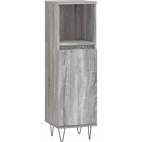 Maison Exclusive - Badschrank Grau Sonoma 30x30x100 cm Holzwerkst