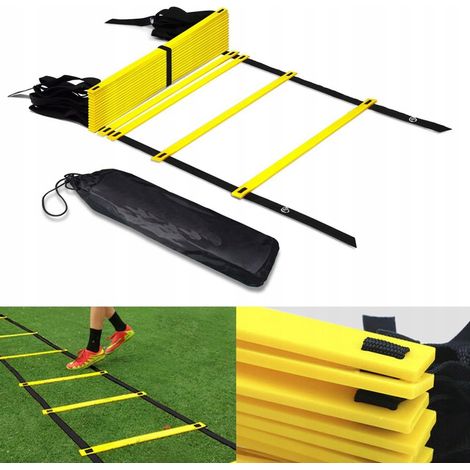 Escalera de entrenamiento para ejercicios de coordinación, fútbol, deportes, fitness, 6 m (1/5)
