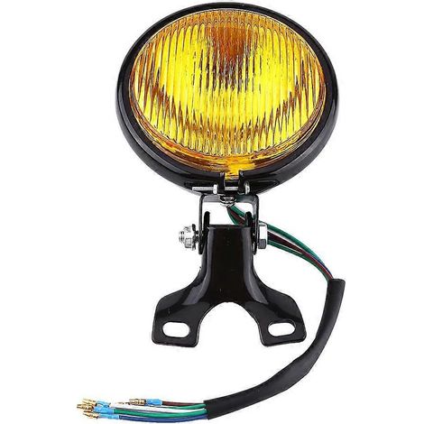 Ampoule de phare de moto 5 pouces pour Yamaha, Kawasaki, Honda, Suzuki Chopper, ronde, jaune