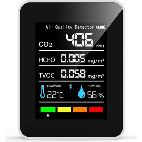 Misuratore digitale 5 in 1 di anidride carbonica, temperatura e umidità (anidride carbonica-B)