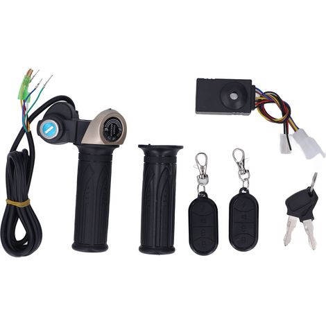 36V‑72V Poignée d’accélérateur guidon avec écran LCD et couvercle télécommande pour moto tout-terrain, quad, vélo motorisé (1/5)